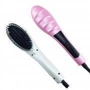 Hair straightener brush